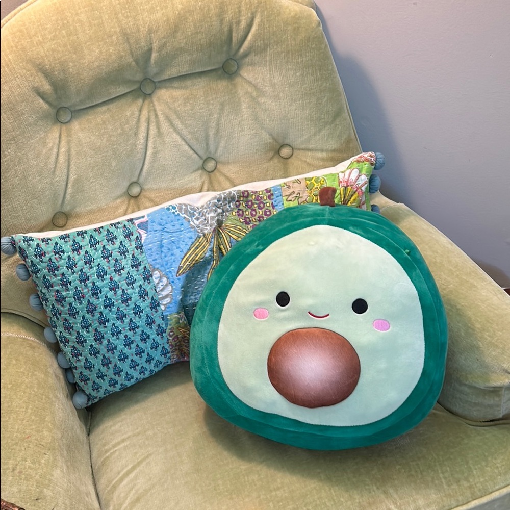 Cute Avocado Plush Pillow - Green